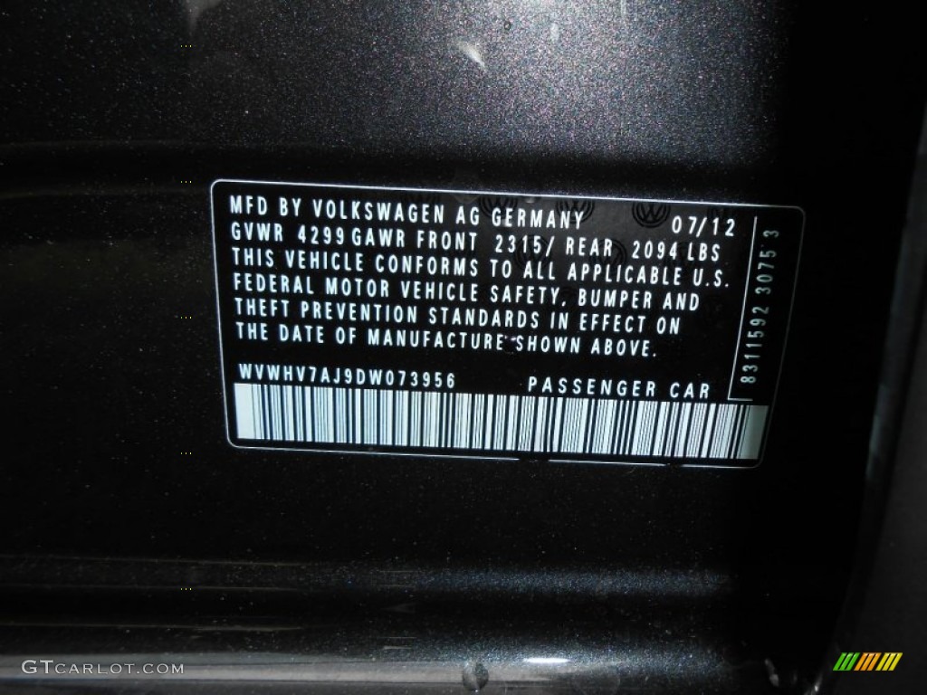 2013 GTI 4 Door - Carbon Steel Gray Metallic / Interlagos Plaid Cloth photo #24