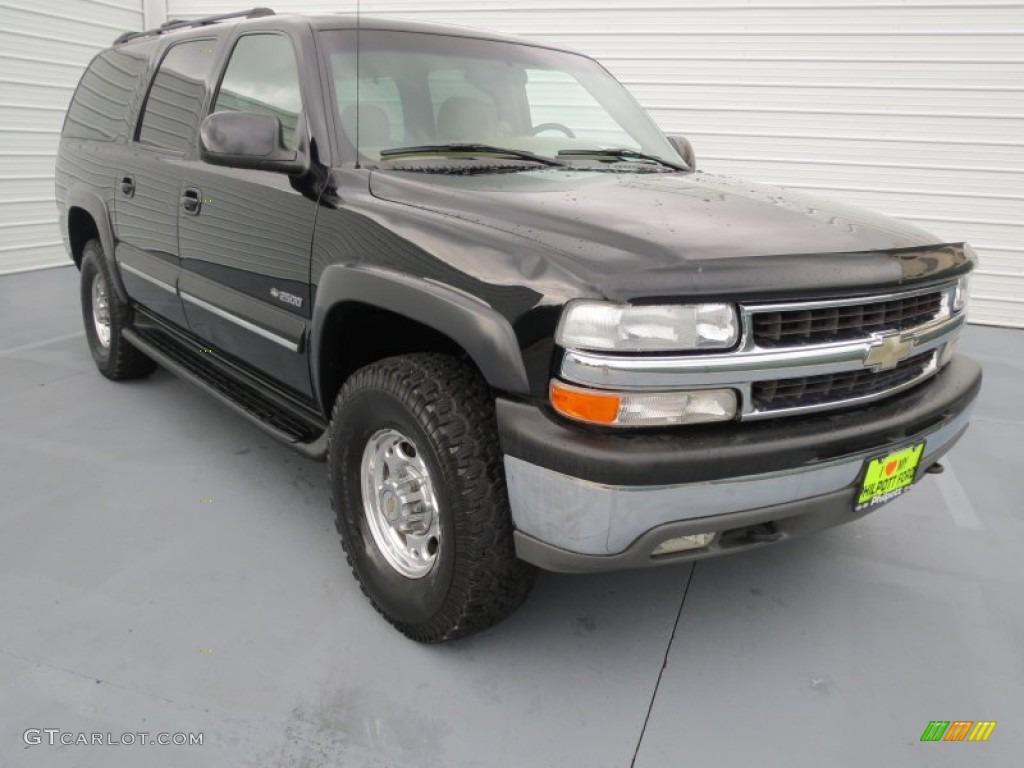 2000 Suburban 2500 LT 4x4 - Onyx Black / Medium Oak photo #1