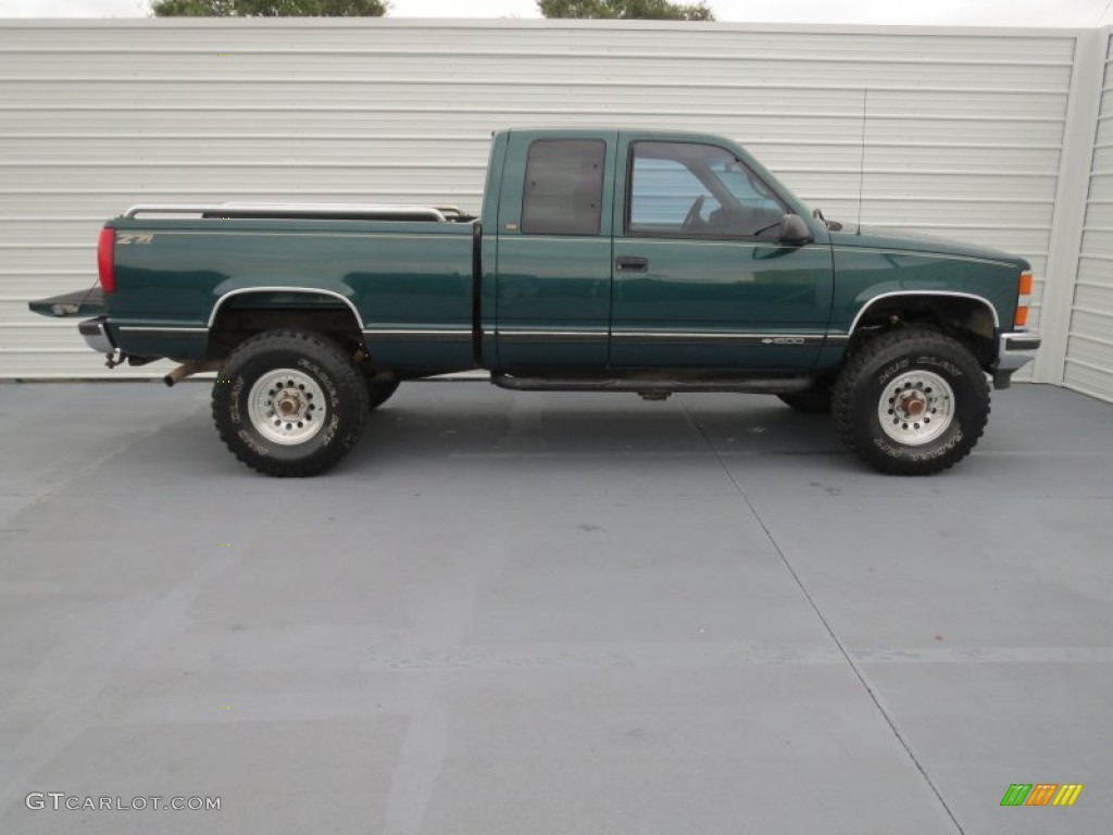1998 C/K K1500 Silverado Extended Cab 4x4 - Emerald Green Metallic / Neutral photo #2
