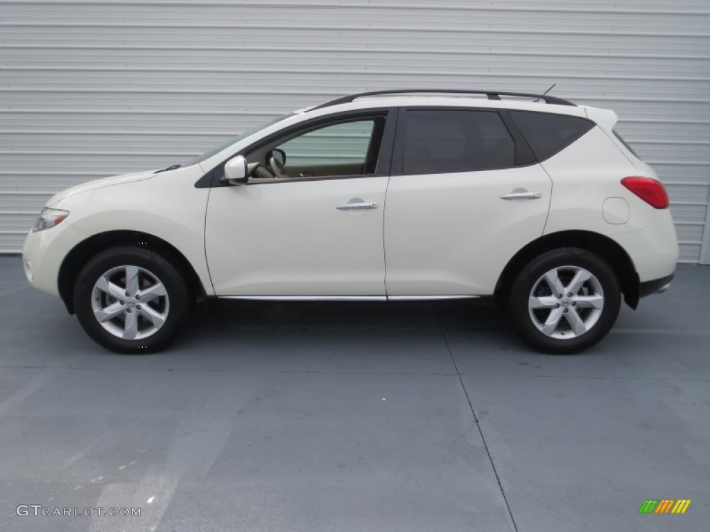 2009 Murano S AWD - Glacier Pearl / Beige photo #5