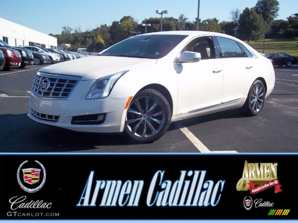 White Diamond Tricoat Cadillac XTS