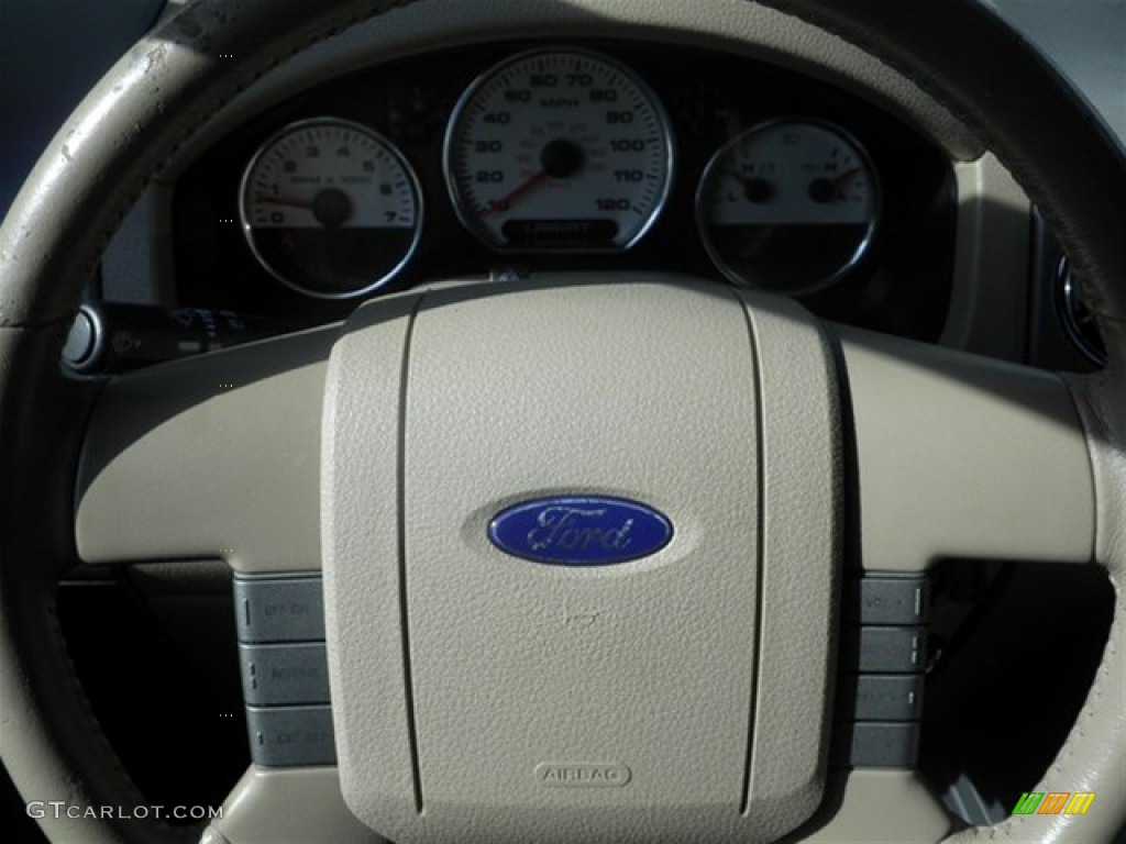 2006 F150 Lariat SuperCrew - Smokestone Metallic / Tan photo #37