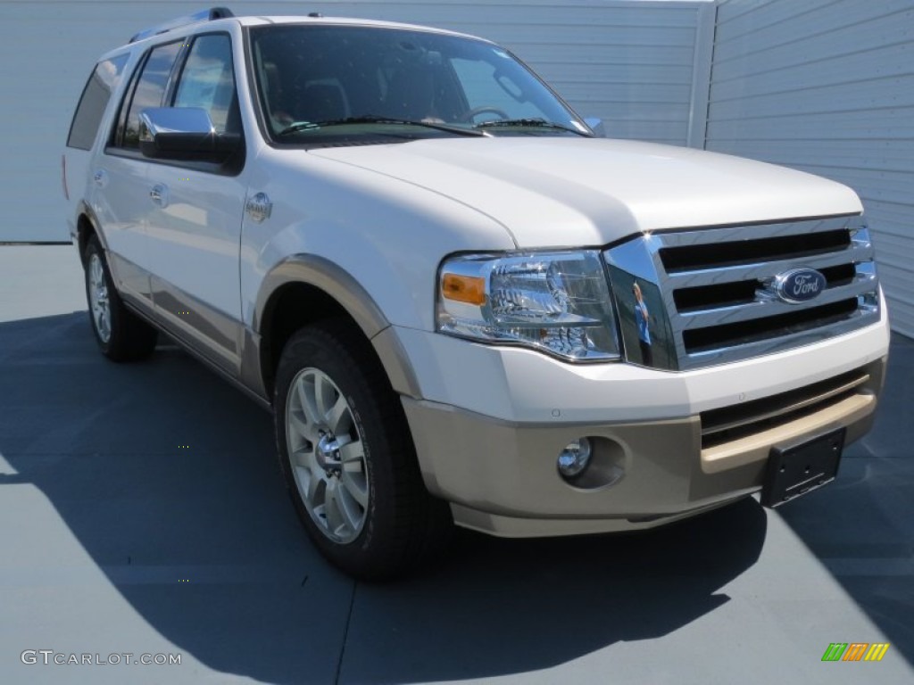 2013 Expedition King Ranch - White Platinum Tri-Coat / King Ranch Charcoal Black/Chaparral Leather photo #1