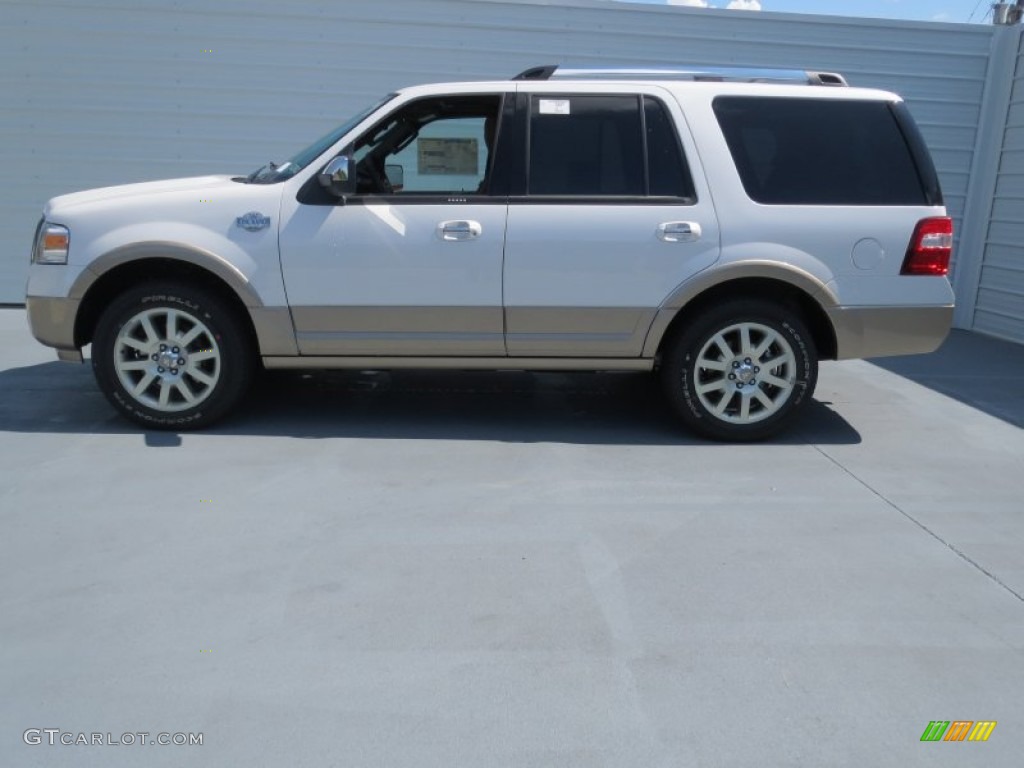 White Platinum Tri-Coat 2013 Ford Expedition King Ranch Exterior Photo #70949077