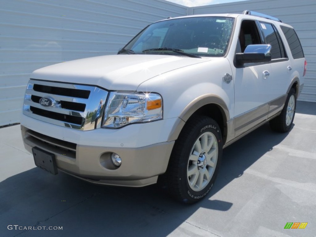 White Platinum Tri-Coat 2013 Ford Expedition King Ranch Exterior Photo #70949086