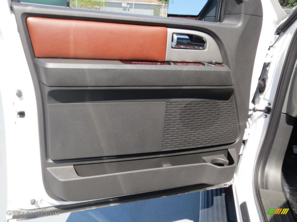 2013 Ford Expedition King Ranch King Ranch Charcoal Black/Chaparral Leather Door Panel Photo #70949251