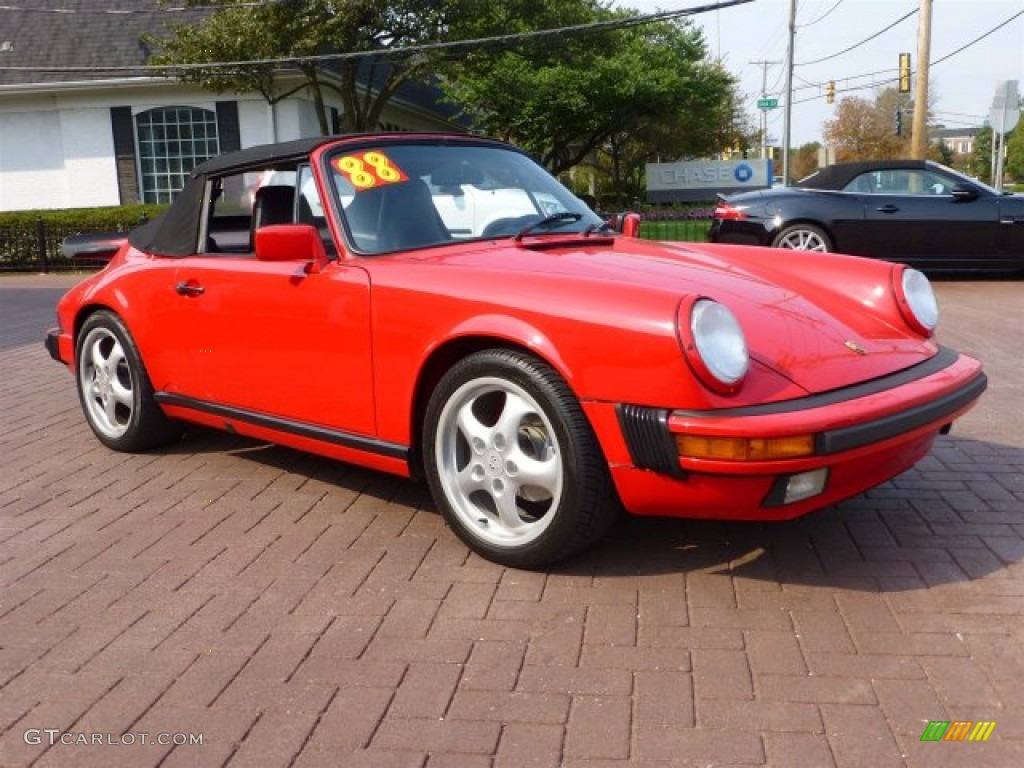 Guards Red 1988 Porsche 911 Carrera Cabriolet Exterior Photo #70952221