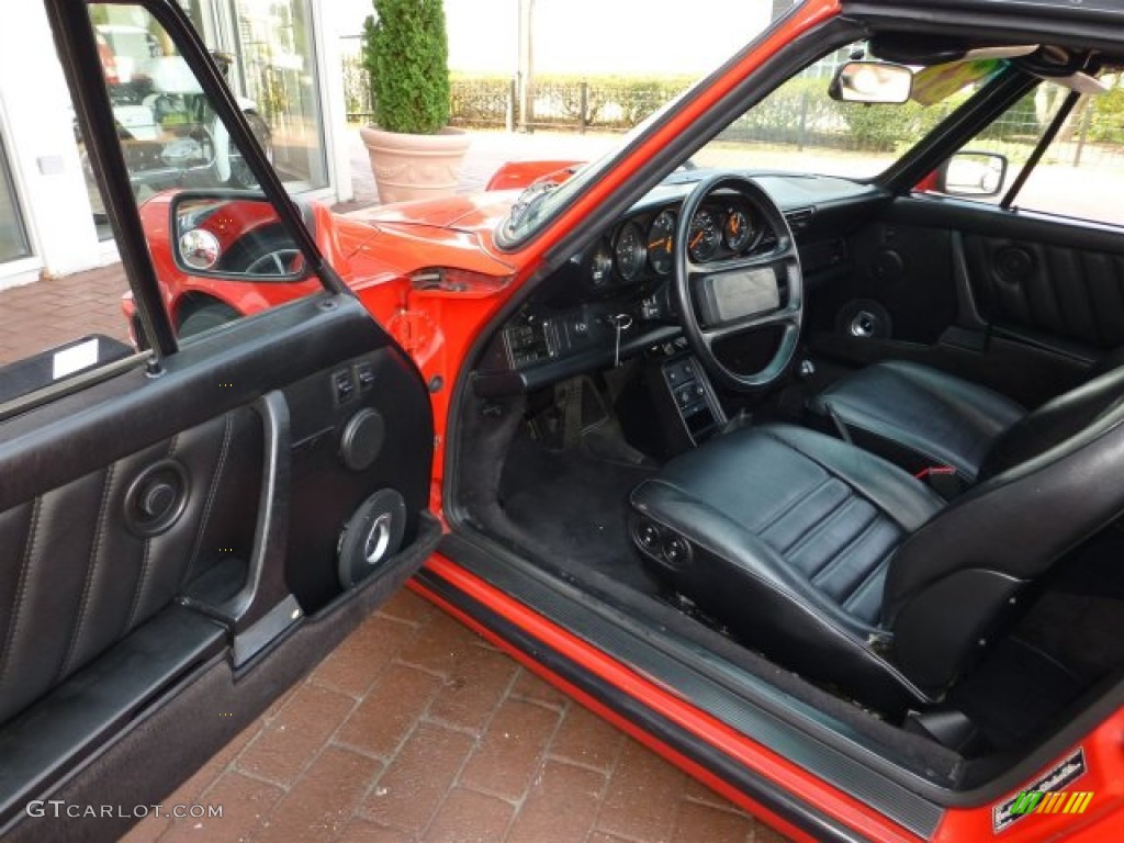 Black Interior 1988 Porsche 911 Carrera Cabriolet Photo #70952296