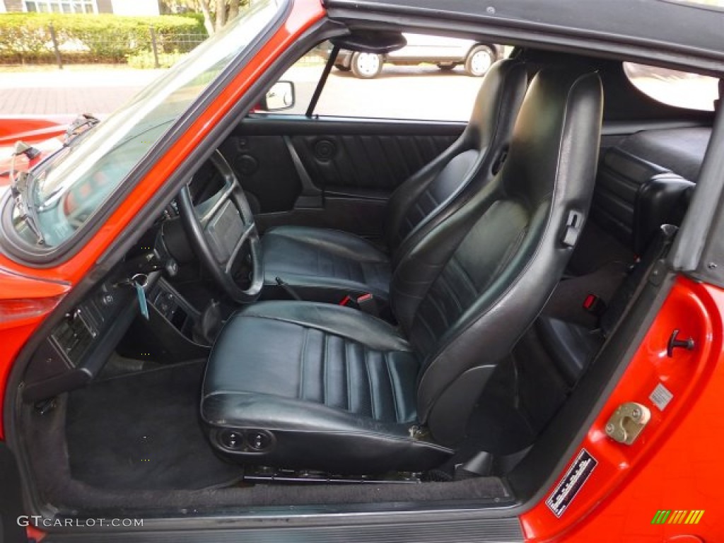 Black Interior 1988 Porsche 911 Carrera Cabriolet Photo #70952305