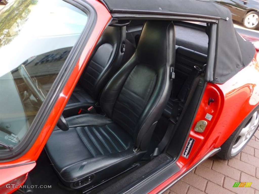Black Interior 1988 Porsche 911 Carrera Cabriolet Photo #70952316
