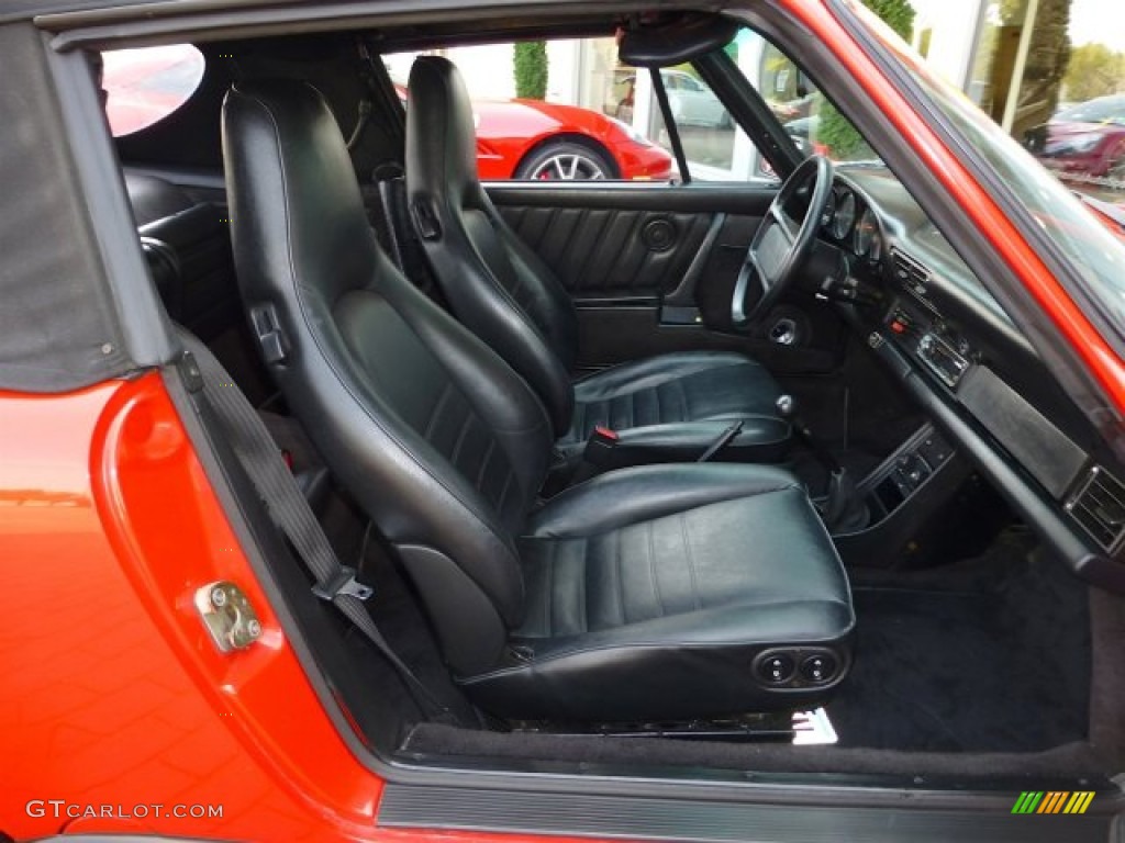 Black Interior 1988 Porsche 911 Carrera Cabriolet Photo #70952368