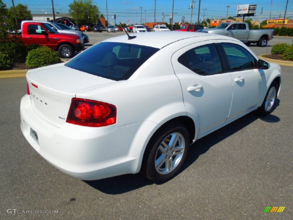 2013 Avenger SXT - New Bright White / Black photo #6