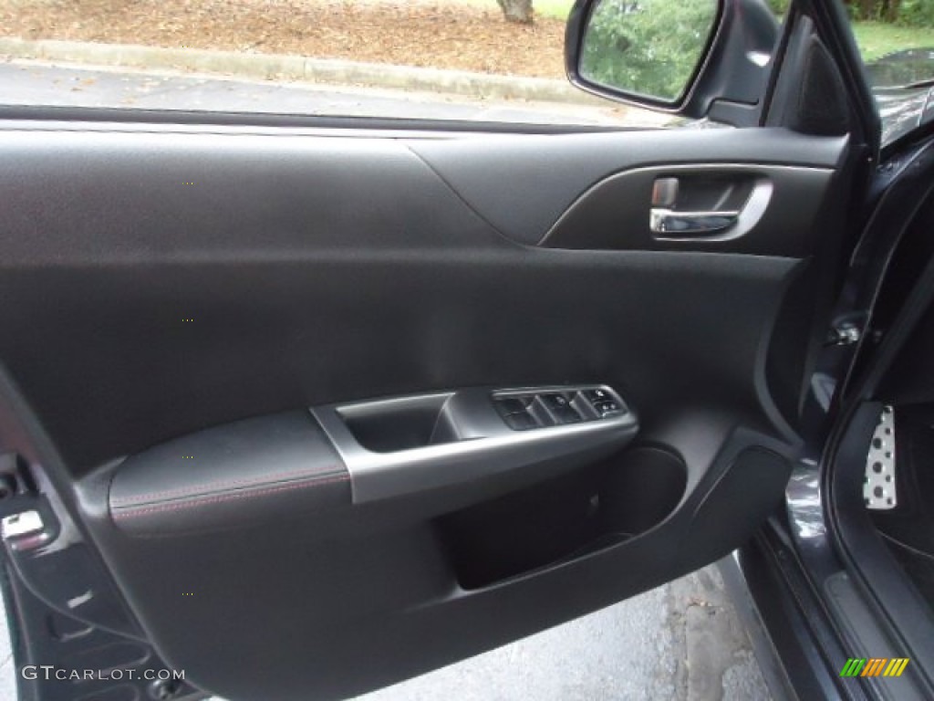 2011 Subaru Impreza WRX Limited Sedan Carbon Black Door Panel Photo #70953822