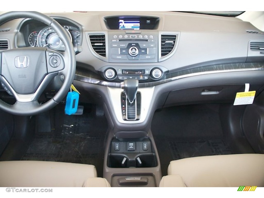 2012 CR-V EX-L - White Diamond Pearl / Beige photo #14