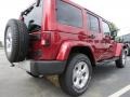 2013 Deep Cherry Red Crystal Pearl Jeep Wrangler Unlimited Sahara 4x4  photo #3