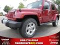 2013 Deep Cherry Red Crystal Pearl Jeep Wrangler Unlimited Sahara 4x4  photo #1