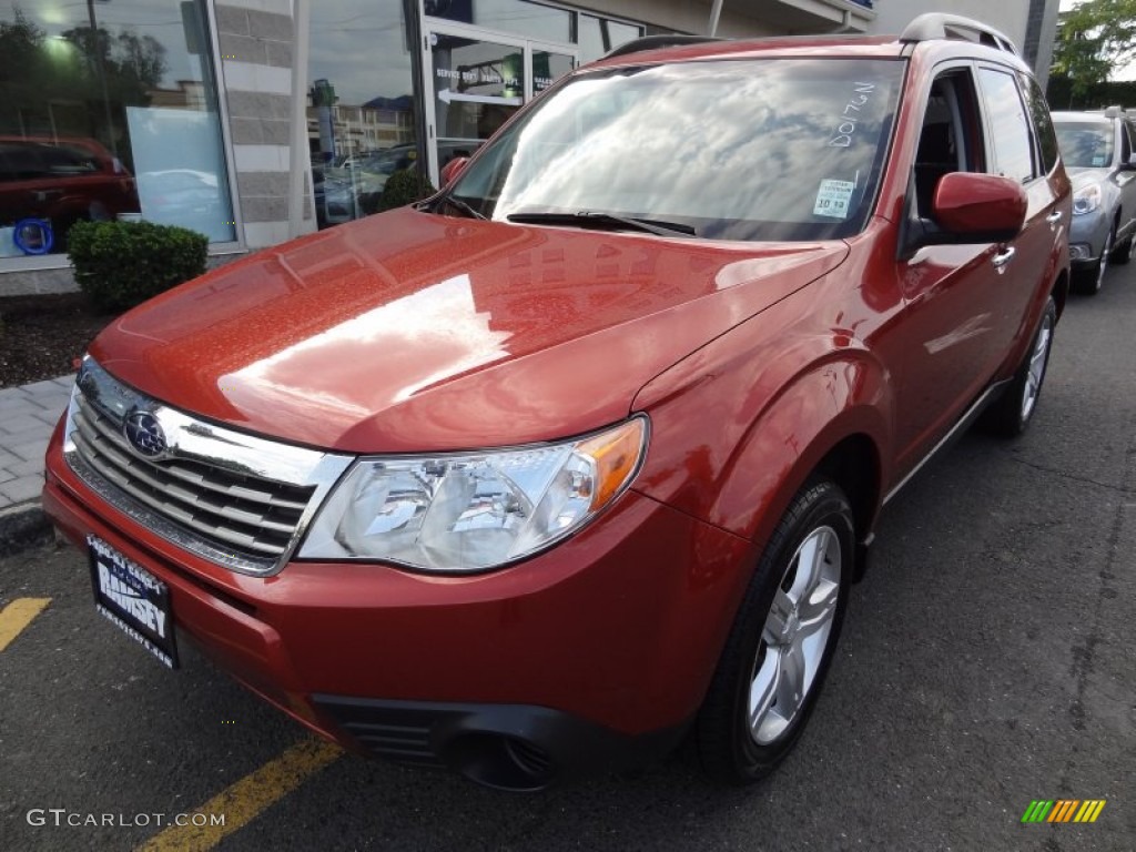 2010 Forester 2.5 X Premium - Paprika Red Pearl / Black photo #1