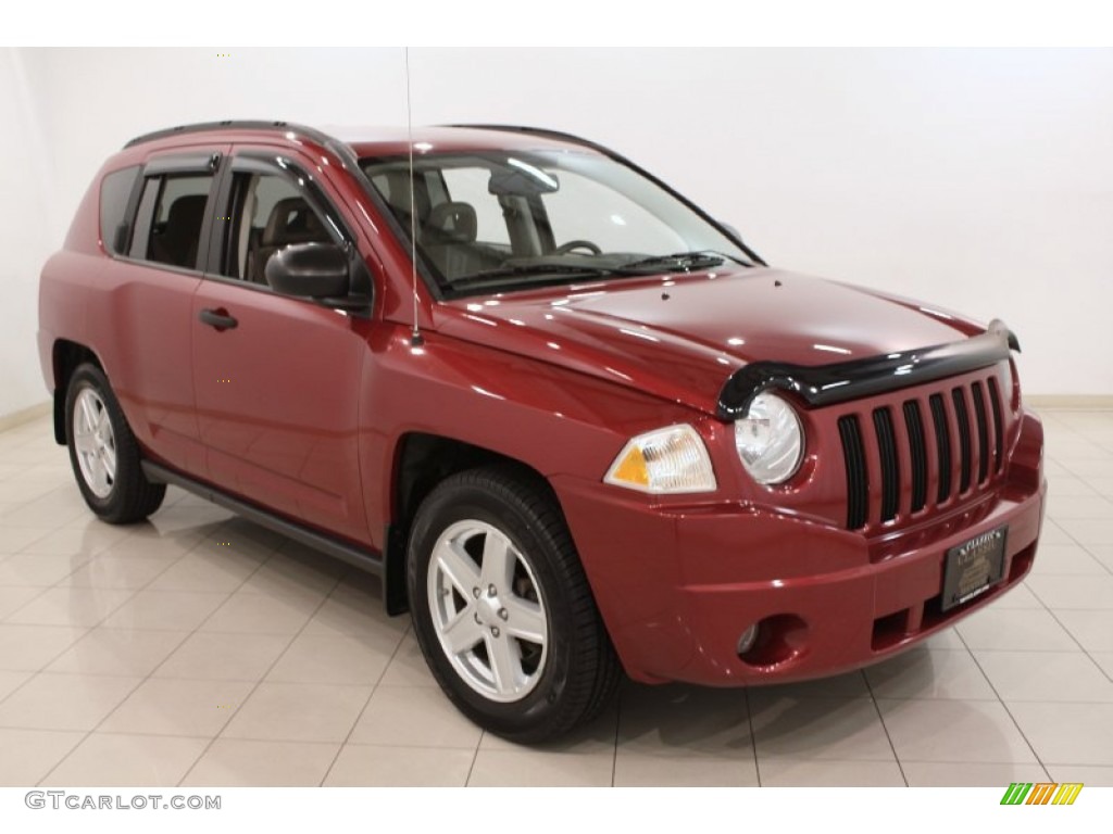 Inferno Red Crystal Pearlcoat 2007 Jeep Compass Sport 4x4 Exterior Photo #70961296