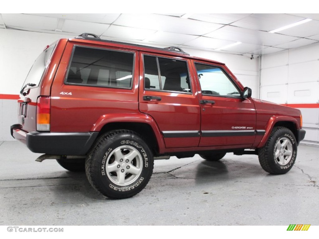 1999 Cherokee Sport 4x4 - Chili Pepper Red Pearl / Camel photo #17