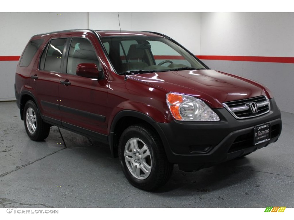 2002 CR-V EX 4WD - Chianti Red Pearl / Saddle photo #1