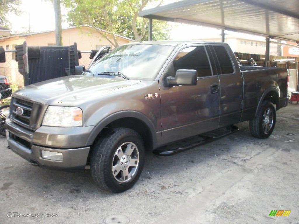 2004 F150 Lariat SuperCab 4x4 - Dark Shadow Grey Metallic / Black photo #2