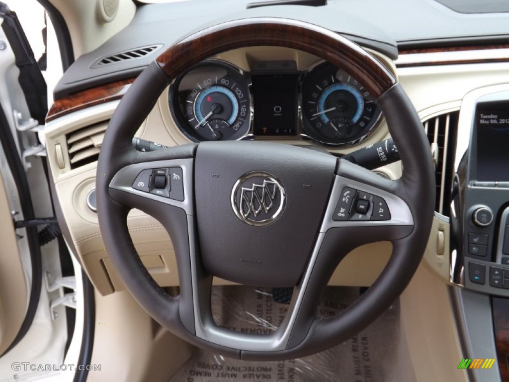 2013 Buick LaCrosse FWD Cashmere Steering Wheel Photo #70964553