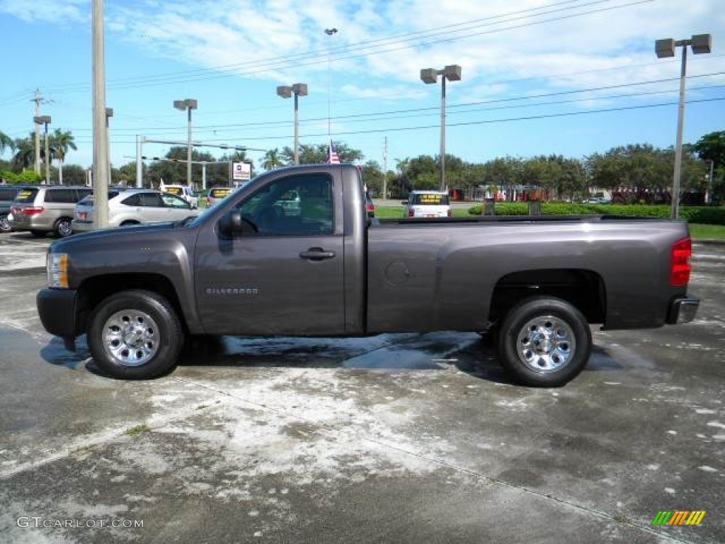 2011 Silverado 1500 Regular Cab - Taupe Gray Metallic / Dark Titanium photo #6