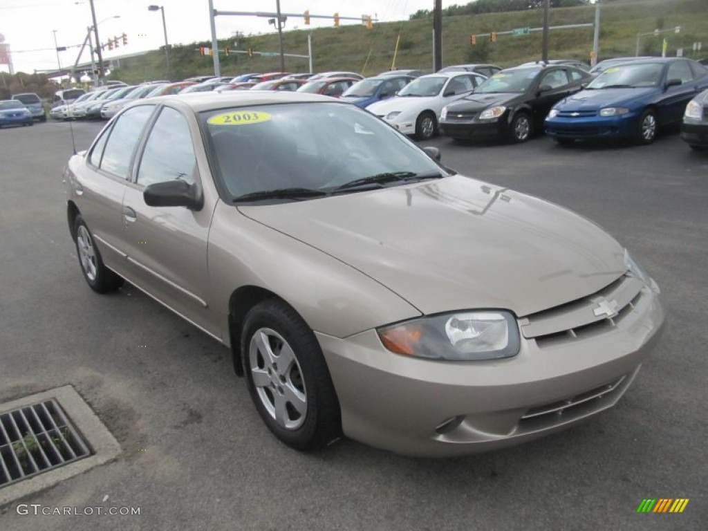 2003 Cavalier LS Sedan - Sandrift Metallic / Graphite Gray photo #6