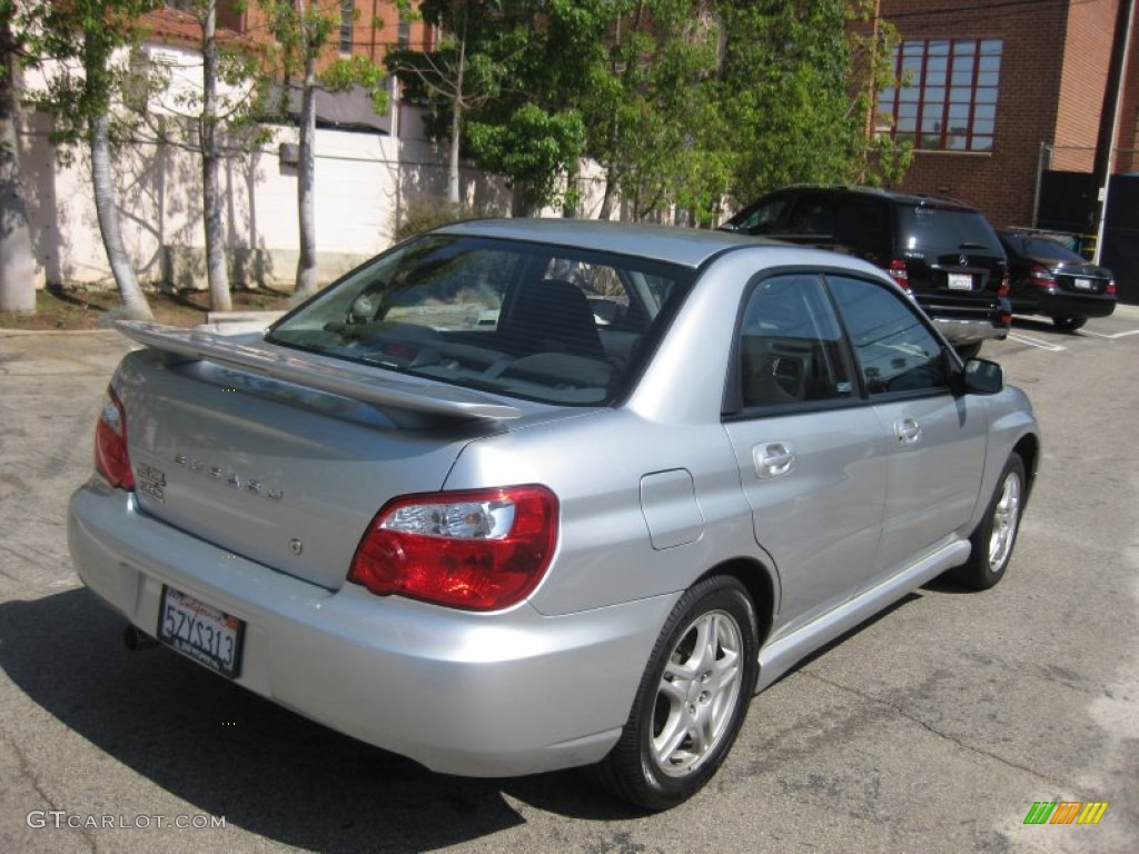 2005 Impreza 2.5 RS Sedan - Platinum Silver Metallic / Black photo #2