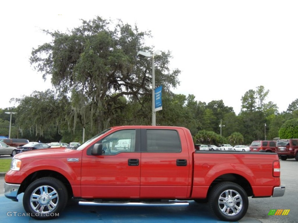 2006 F150 XLT SuperCrew - Bright Red / Tan photo #2