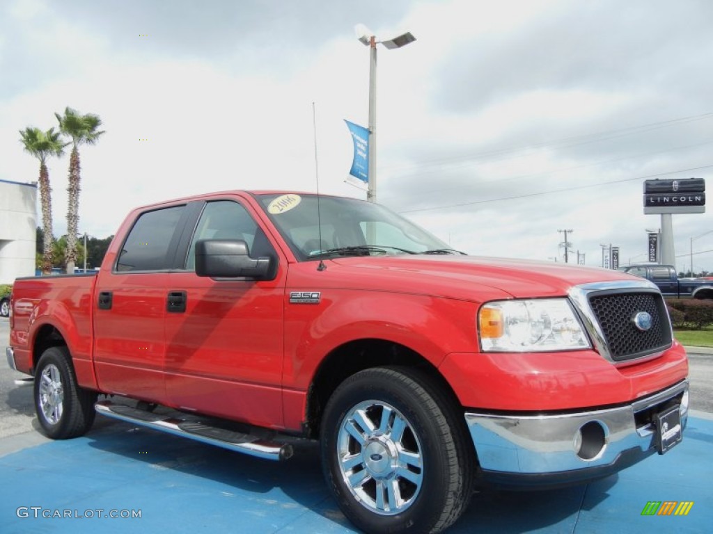 2006 F150 XLT SuperCrew - Bright Red / Tan photo #7