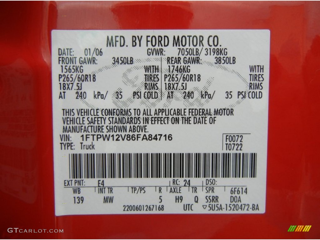 2006 F150 XLT SuperCrew - Bright Red / Tan photo #26