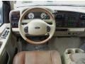 2007 Ford F350 Super Duty Castano Brown Leather Interior Steering Wheel Photo