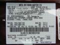 FQ: Bordeaux Reserve Metallic 2012 Lincoln MKZ Hybrid Color Code
