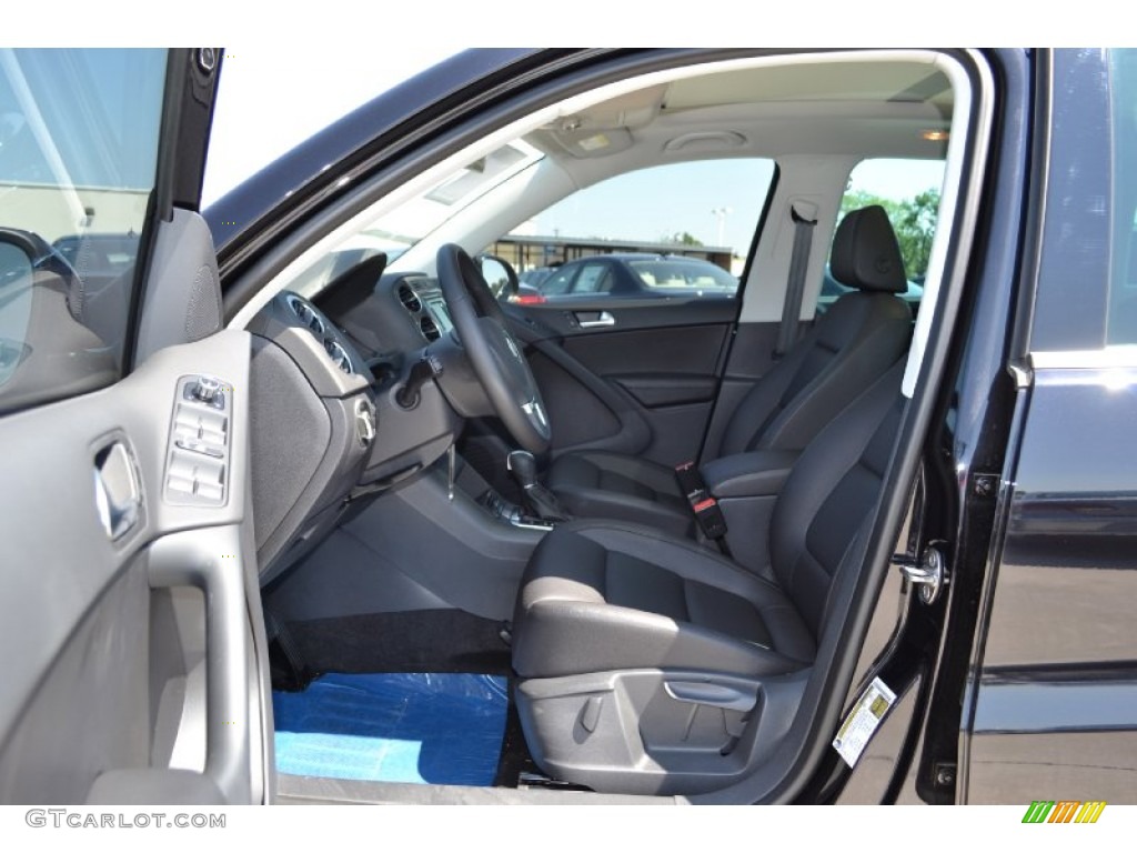 2012 Tiguan SE - Deep Black Metallic / Black photo #3