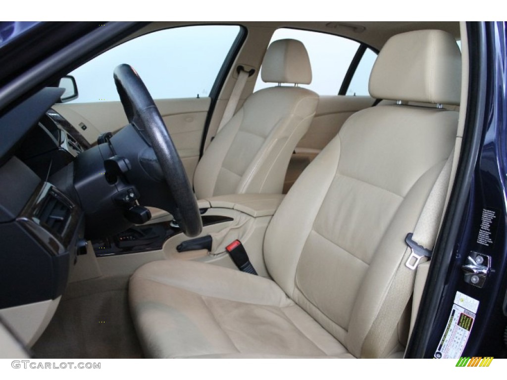 Beige Interior 2007 BMW 5 Series 550i Sedan Photo #70969219