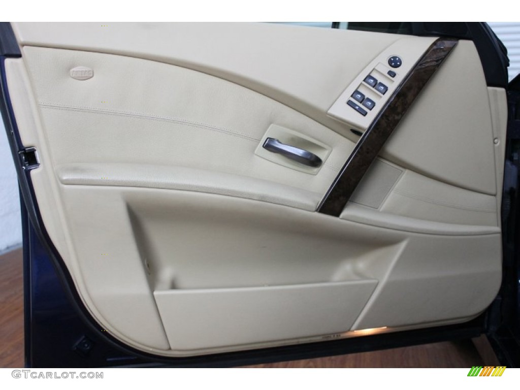 2007 BMW 5 Series 550i Sedan Beige Door Panel Photo #70969267