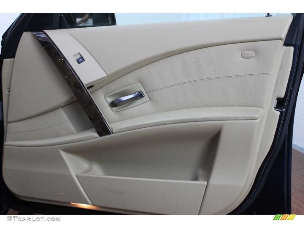 2007 BMW 5 Series 550i Sedan Beige Door Panel Photo #70969276