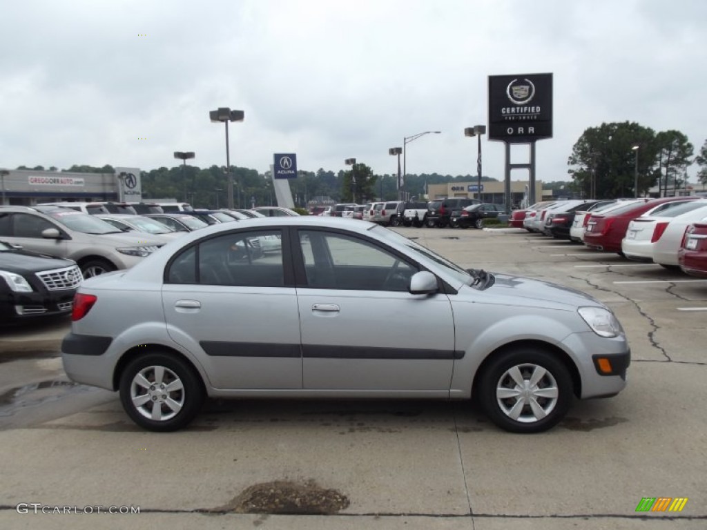 2007 Rio LX Sedan - Silver / Black photo #6