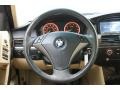 Beige 2007 BMW 5 Series 550i Sedan Steering Wheel