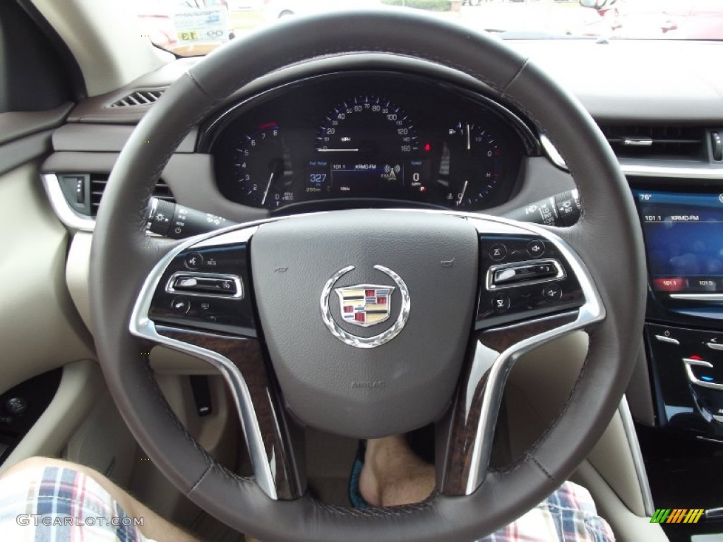 2013 Cadillac XTS FWD Shale/Cocoa Steering Wheel Photo #70969879