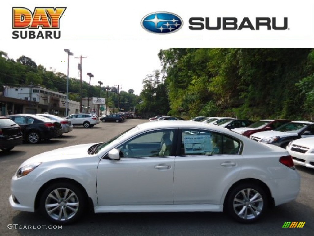 Satin White Pearl Subaru Legacy