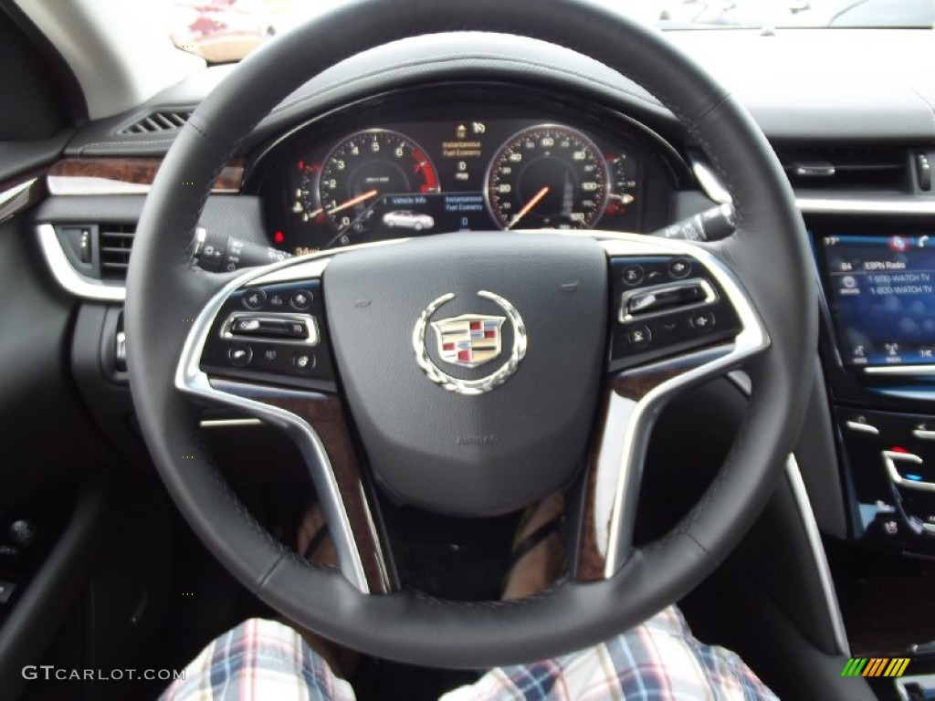 2013 Cadillac XTS Premium FWD Jet Black Steering Wheel Photo #70970188