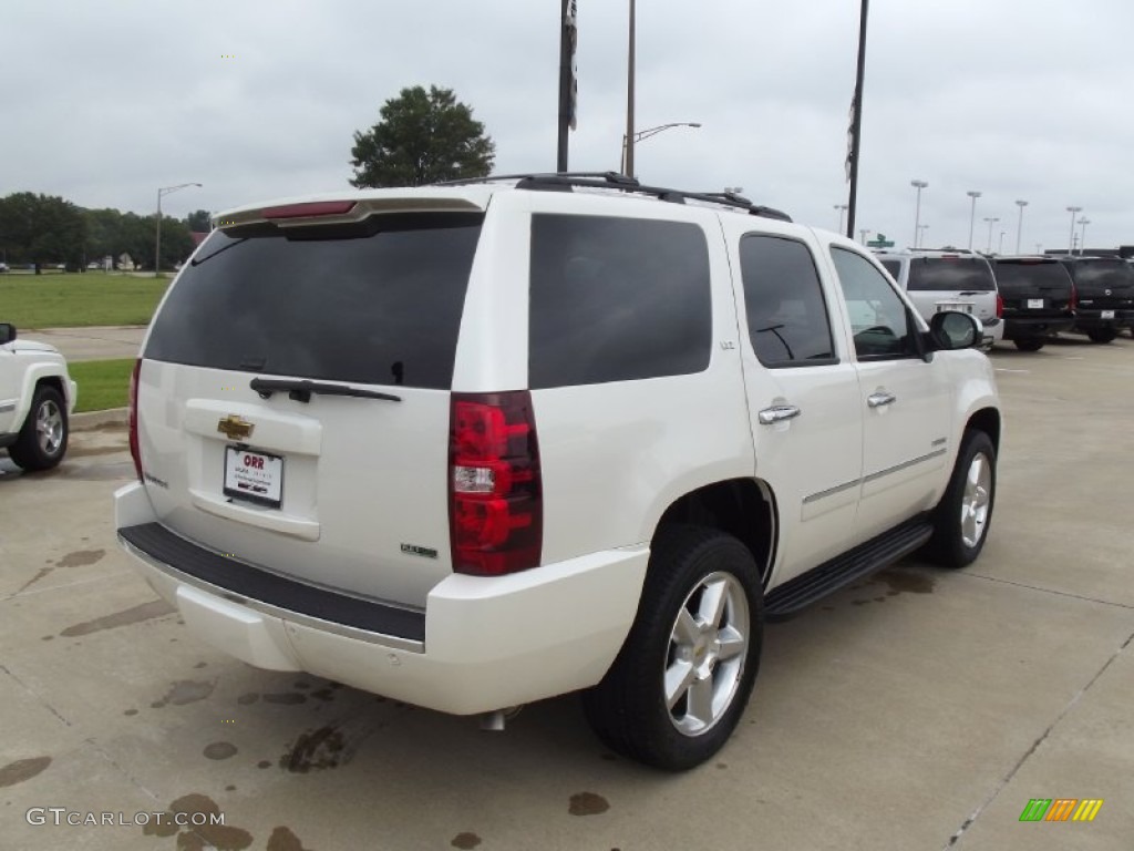 2011 Tahoe LTZ - White Diamond Tricoat / Light Cashmere/Dark Cashmere photo #3
