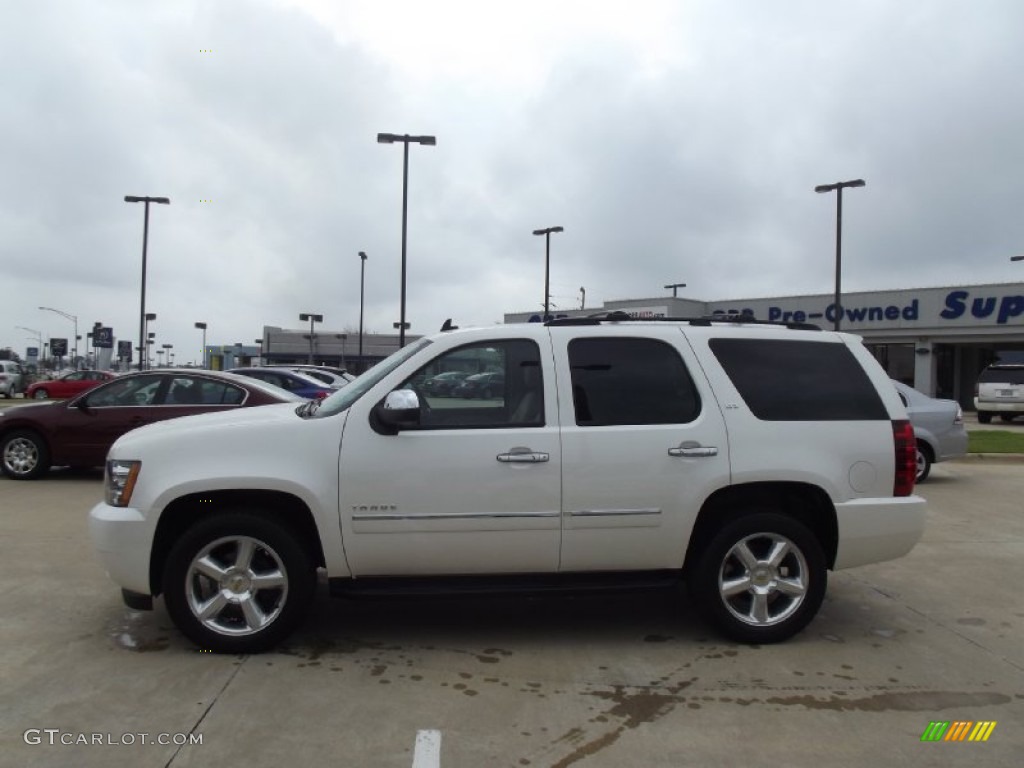 2011 Tahoe LTZ - White Diamond Tricoat / Light Cashmere/Dark Cashmere photo #5
