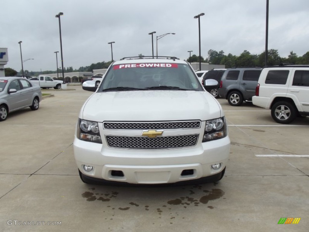 2011 Tahoe LTZ - White Diamond Tricoat / Light Cashmere/Dark Cashmere photo #7