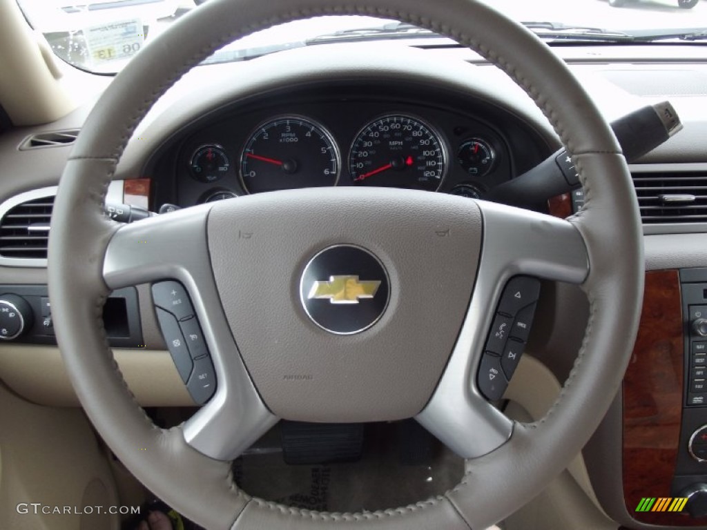 2011 Tahoe LTZ - White Diamond Tricoat / Light Cashmere/Dark Cashmere photo #10