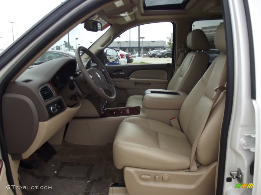 2011 Tahoe LTZ - White Diamond Tricoat / Light Cashmere/Dark Cashmere photo #13