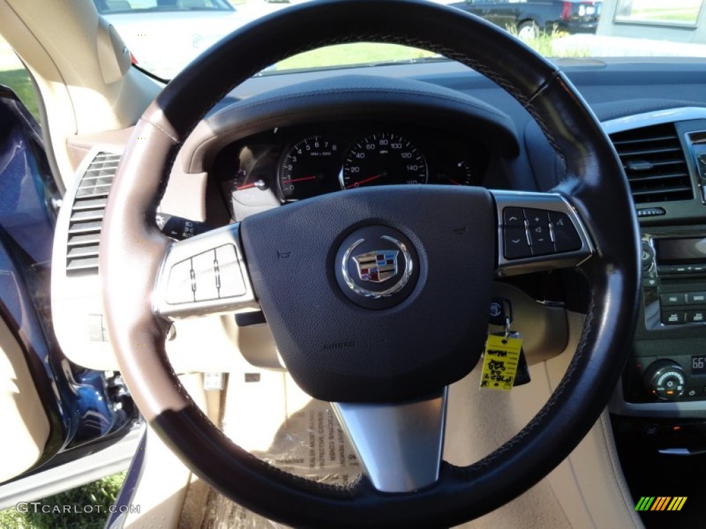 2008 Cadillac SRX V6 Cashmere/Cocoa Steering Wheel Photo #70972039