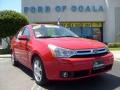 2008 Vermillion Red Ford Focus SES Sedan  photo #9